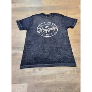 Southern bliss small women's blue acid wash Haggard tee